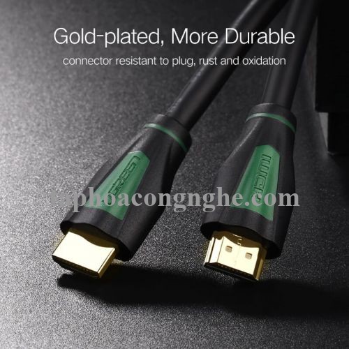 Ugreen 30192 3M màu Đen Cáp tín hiệu HDMI chuẩn 1.4 hỗ trợ phân giải 4K * 2K HD116 30030192